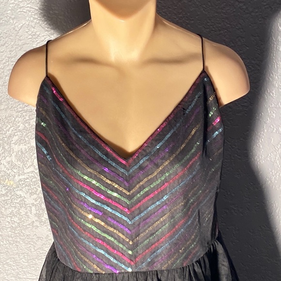 AQUA - dress: rainbow mesh top w black tutu skirt, straps have been adj. - 12 - Picture 3 of 16